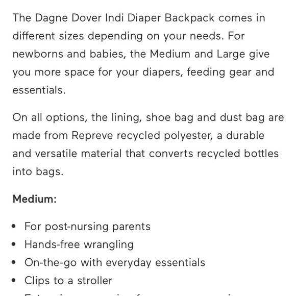 NWT LARGE Dagne Dover Dune Neoprene Diaper Bag - Picture 9 of 10